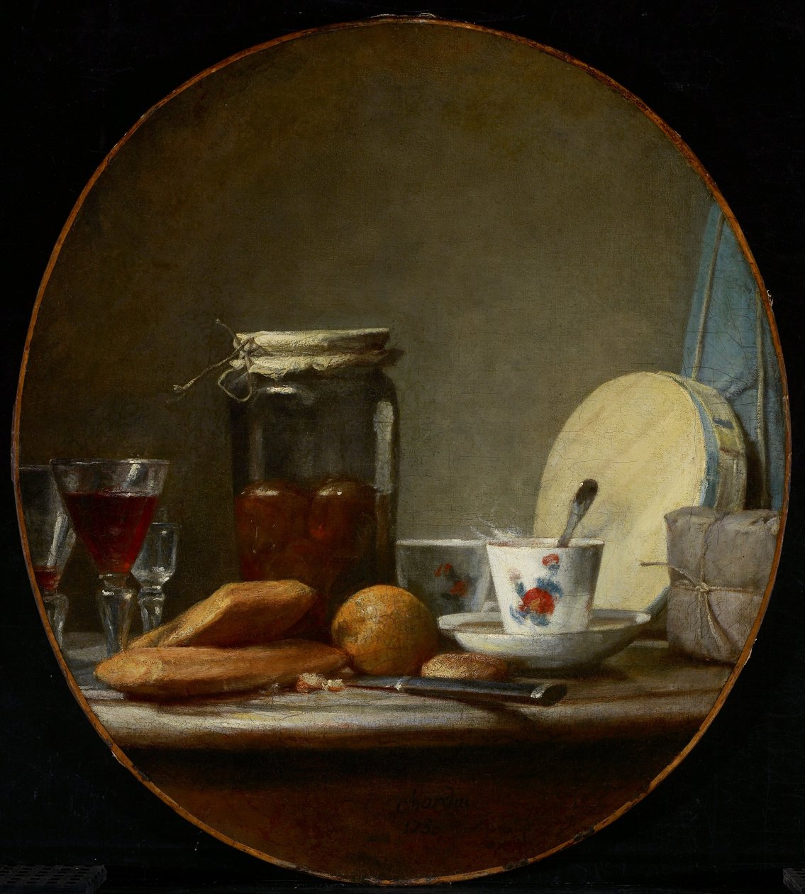 Aprikosen im Glas von Jean Baptiste Simeon Chardin