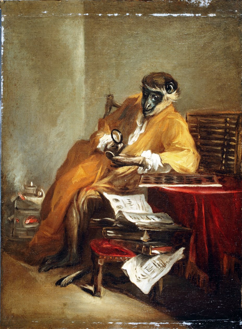 Der Affen-Antiquar, nach 1740 von Jean Baptiste Simeon Chardin