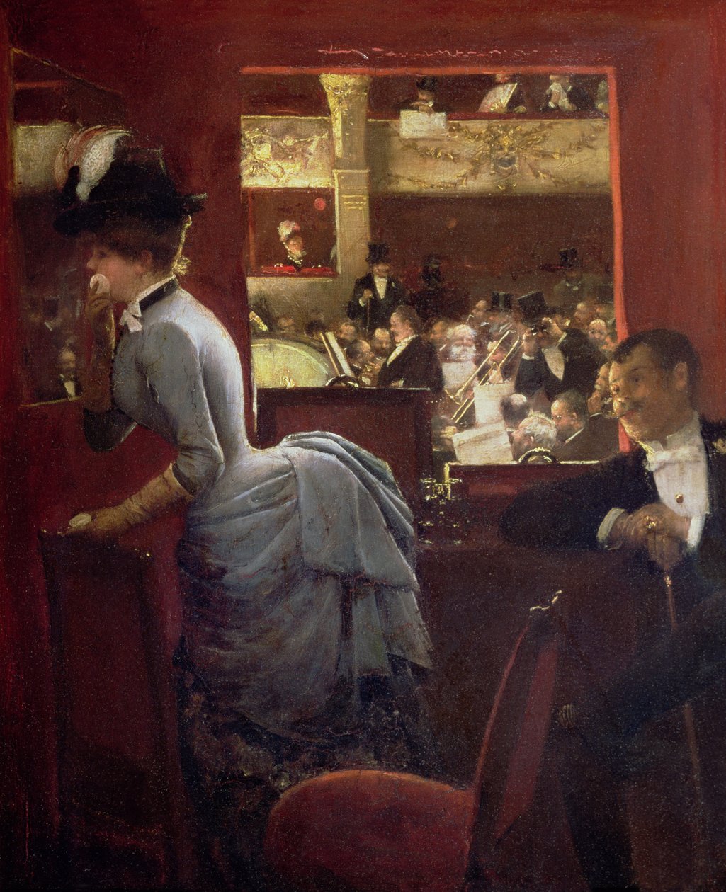 Die Loge bei den Ställen, ca. 1883 von Jean Beraud