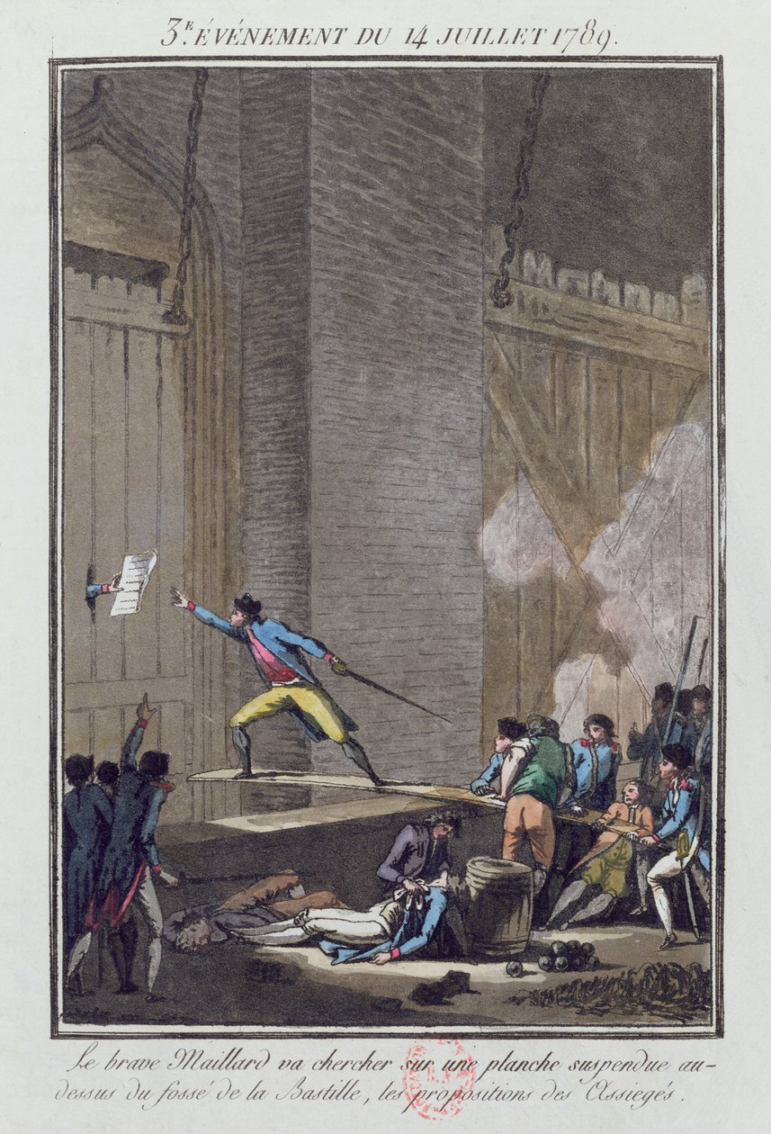 Stanislas-Marie Maillard (1763-94) beim Sturm auf die Bastille am 14. Juli 1789 von Jean Francois Janinet
