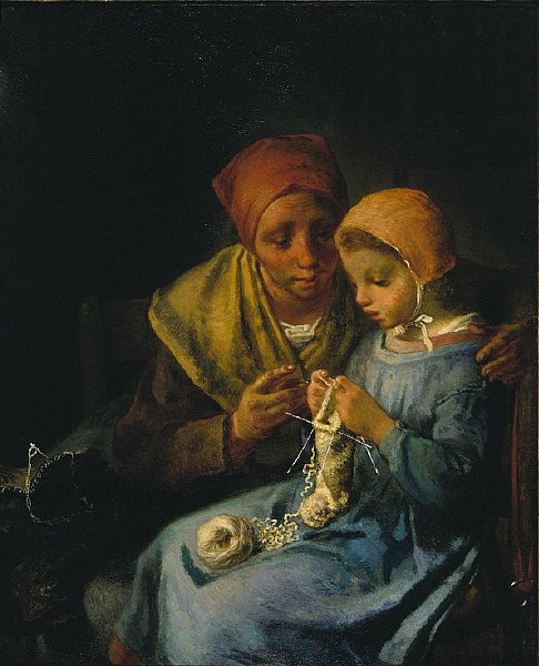 Die Strickstunde von Jean Francois Millet