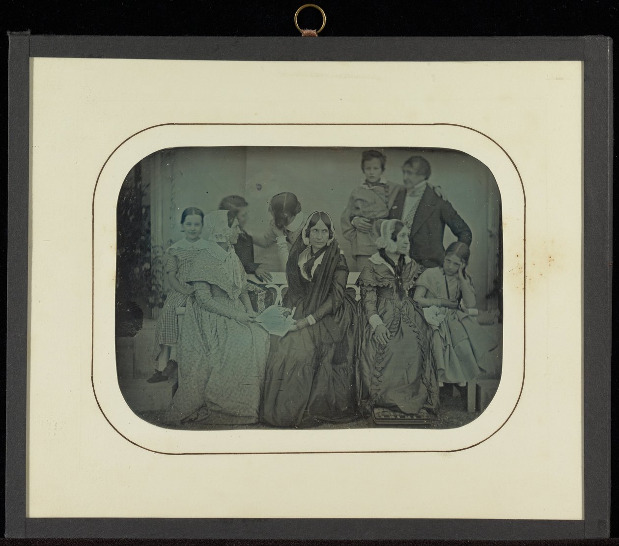 (Gruppenporträt von neun Mitgliedern der Familie Eynard-Lullin) von Jean Gabriel Eynard