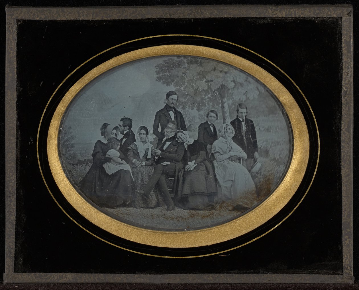 (Gruppenporträt von zehn Mitgliedern des Kreises Eynard-Lullin) von Jean Gabriel Eynard