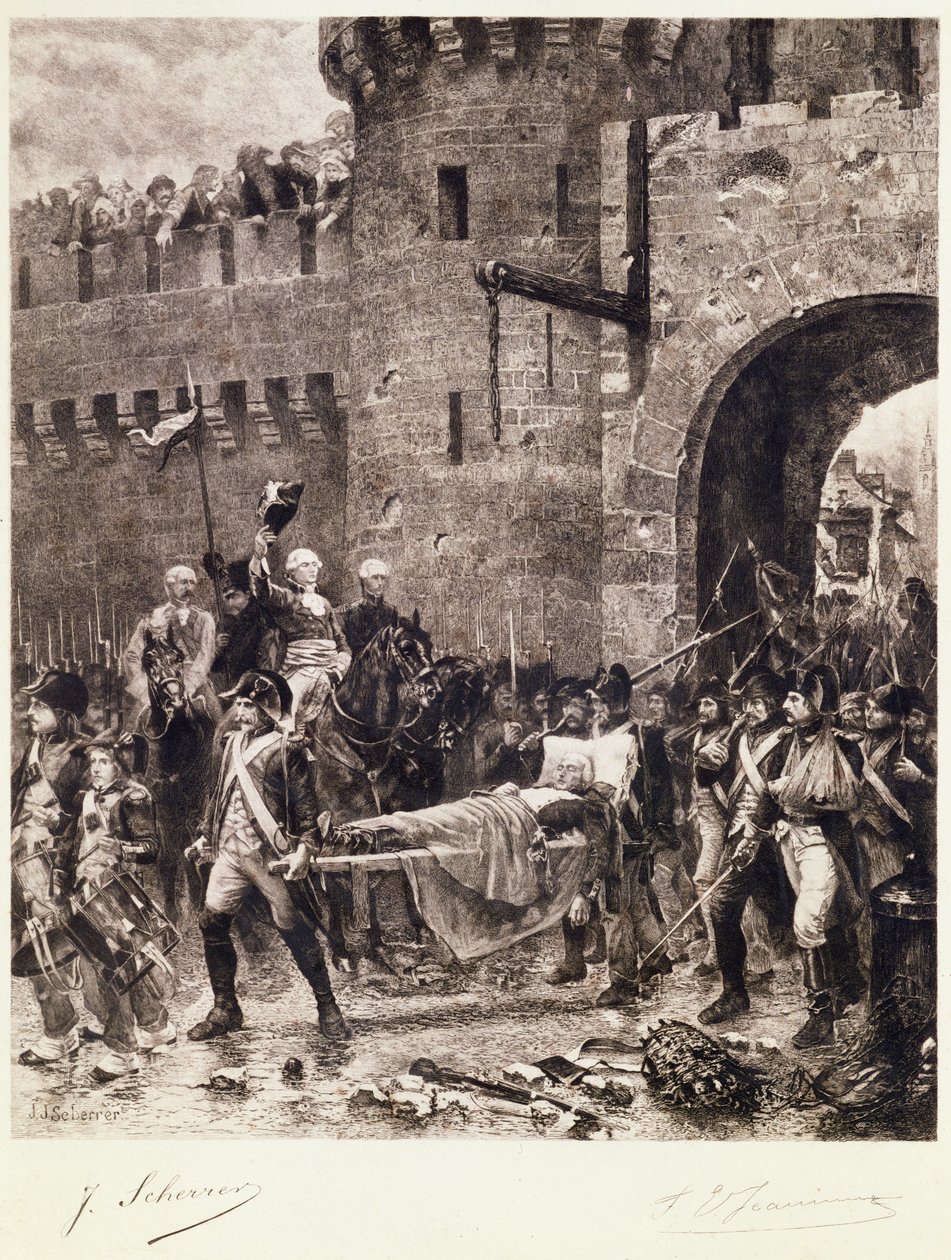 Der Tod von Bonchamps im Jahr 1793 von Jean Jacques Scherrer