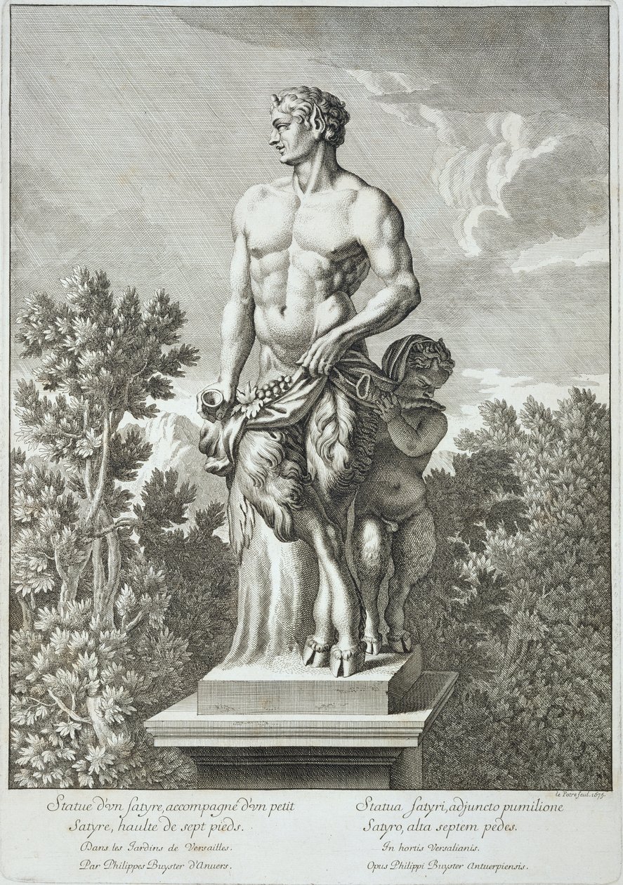 Statue eines Satyrs in Versailles, 1675, aus 