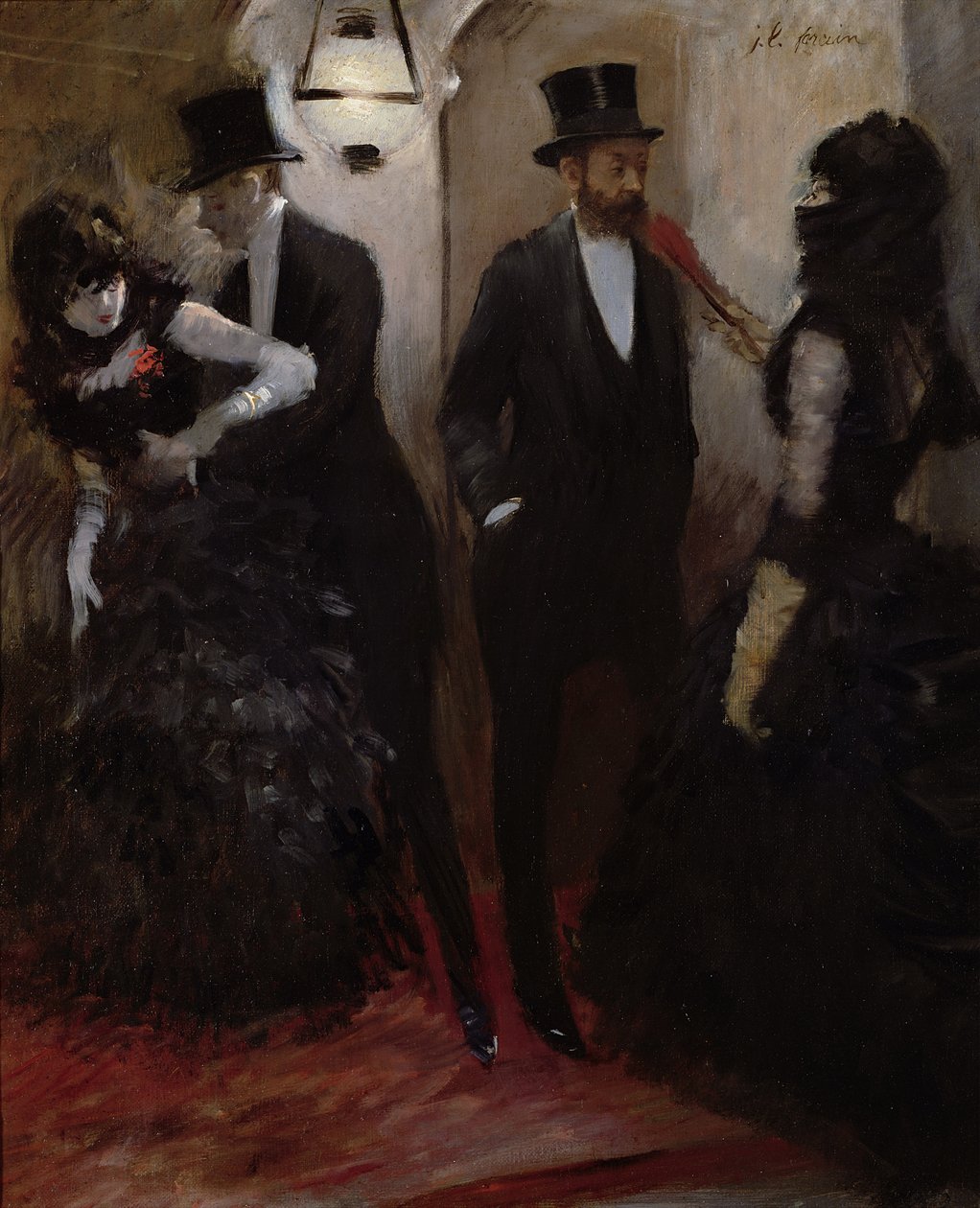 Die Korridore der Oper von Jean Louis Forain