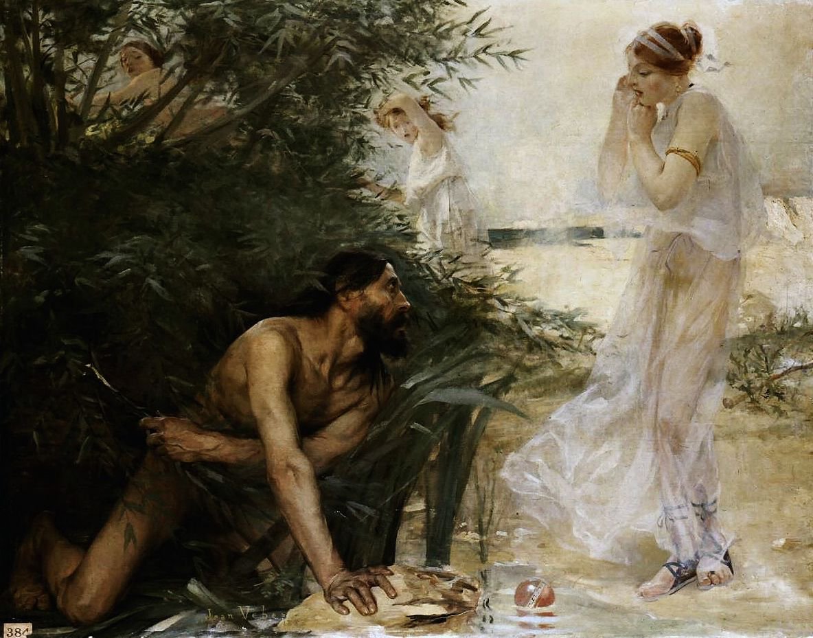 Ulysses und Nausikaa von Jean Veber