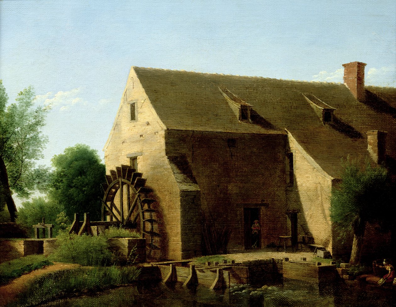 Eine Mühle, 1800-06 von Jean Victor Bertin