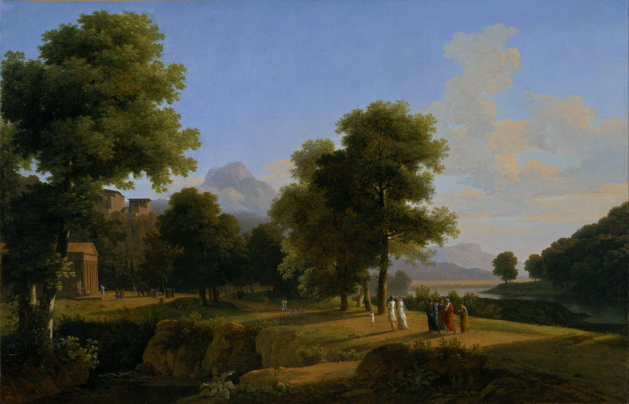 Landschaft, Ort in Griechenland von Jean Victor Bertin