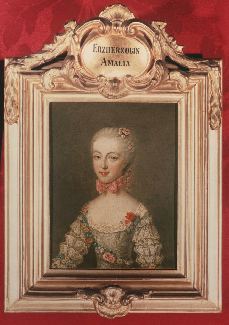 Erzherzogin Maria Amalia (1746-1804) Tochter von Kaiser Franz I. (1708-65) und Kaiserin Maria Theresia von Österreich (1717-80) 1762 von Jean Étienne Liotard