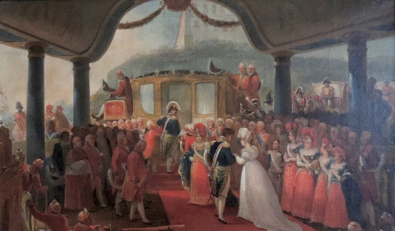 Studie zur Ankunft von D. Leopoldina in Brasilien von Jean Baptiste Debret
