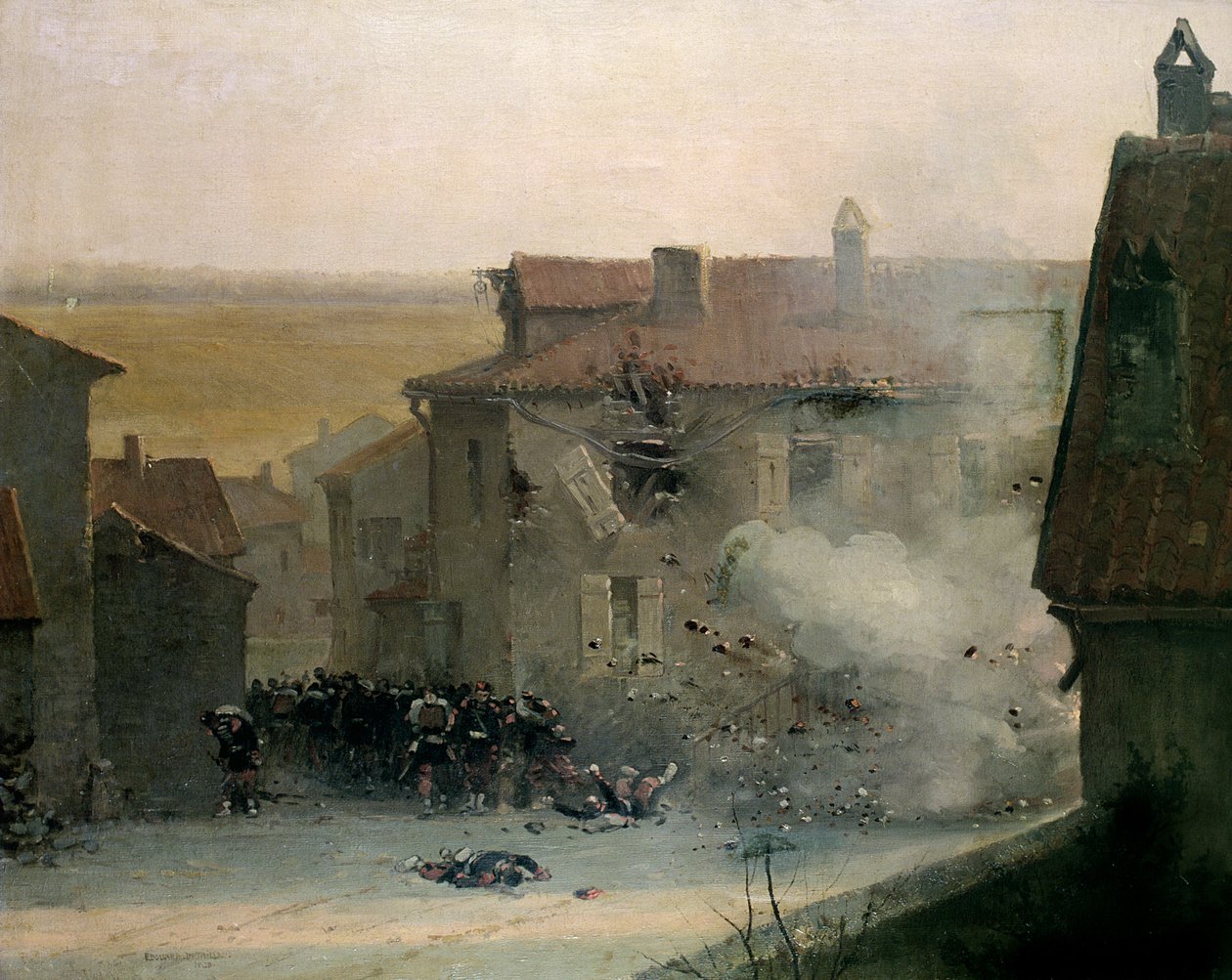 Ein kriegszerstörtes Dorf von Jean Baptiste Edouard Detaille