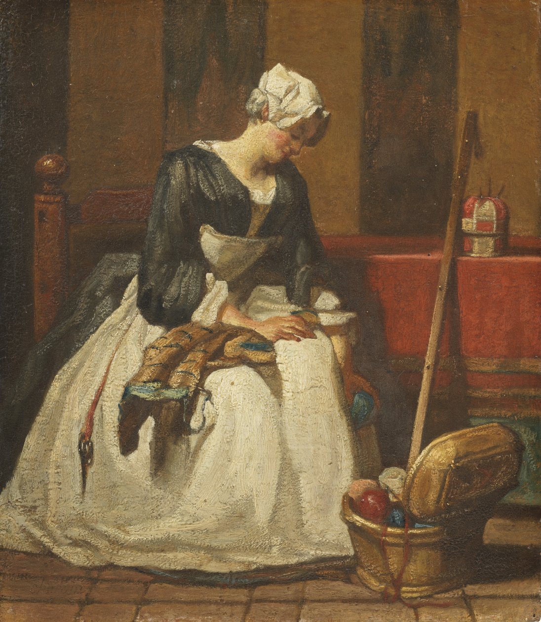 Die Stickerin von Jean Baptiste Simeon Chardin