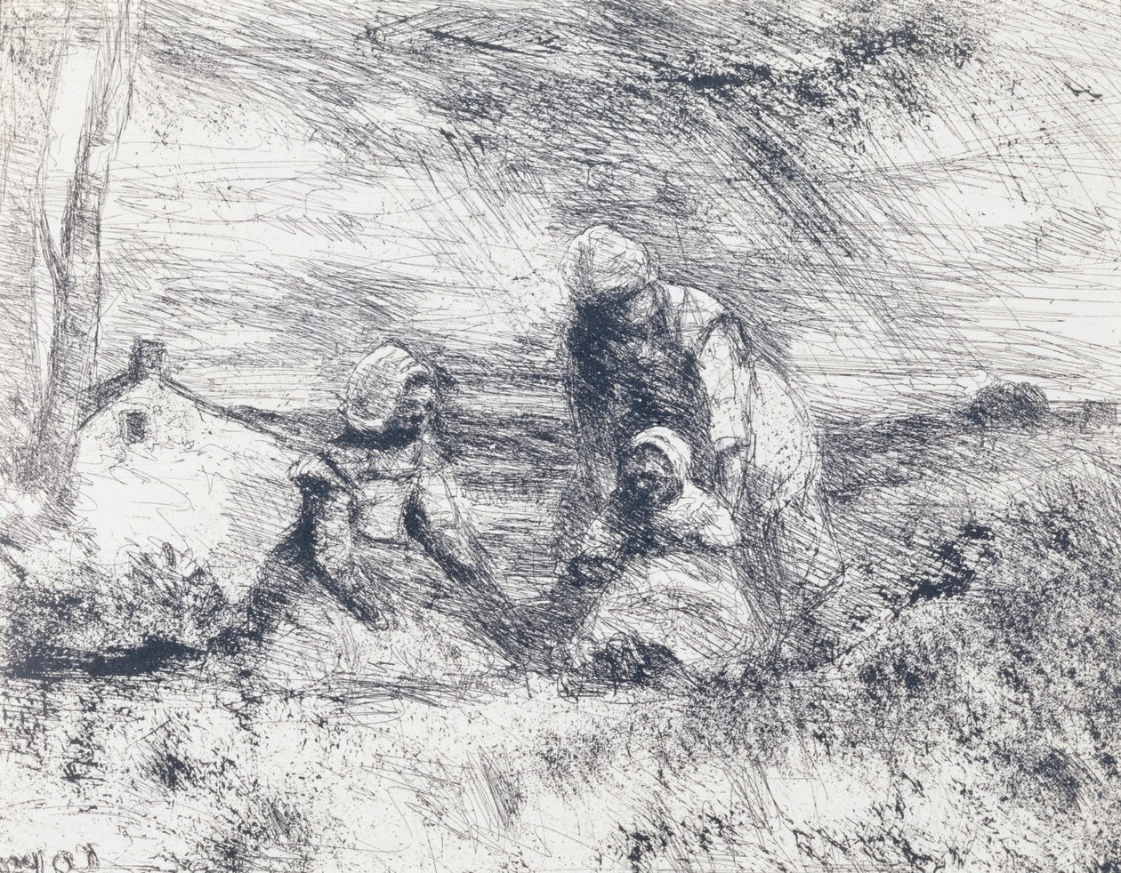 La Petite Soeur, 1854 von Jean Baptiste Camille Corot