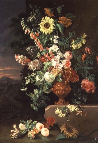 Sonnenblumen, Fingerhüte usw. von Jean Baptiste Monnoyer