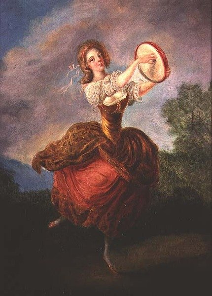 Tänzerin mit Tamburin von Jean Frederic Schall