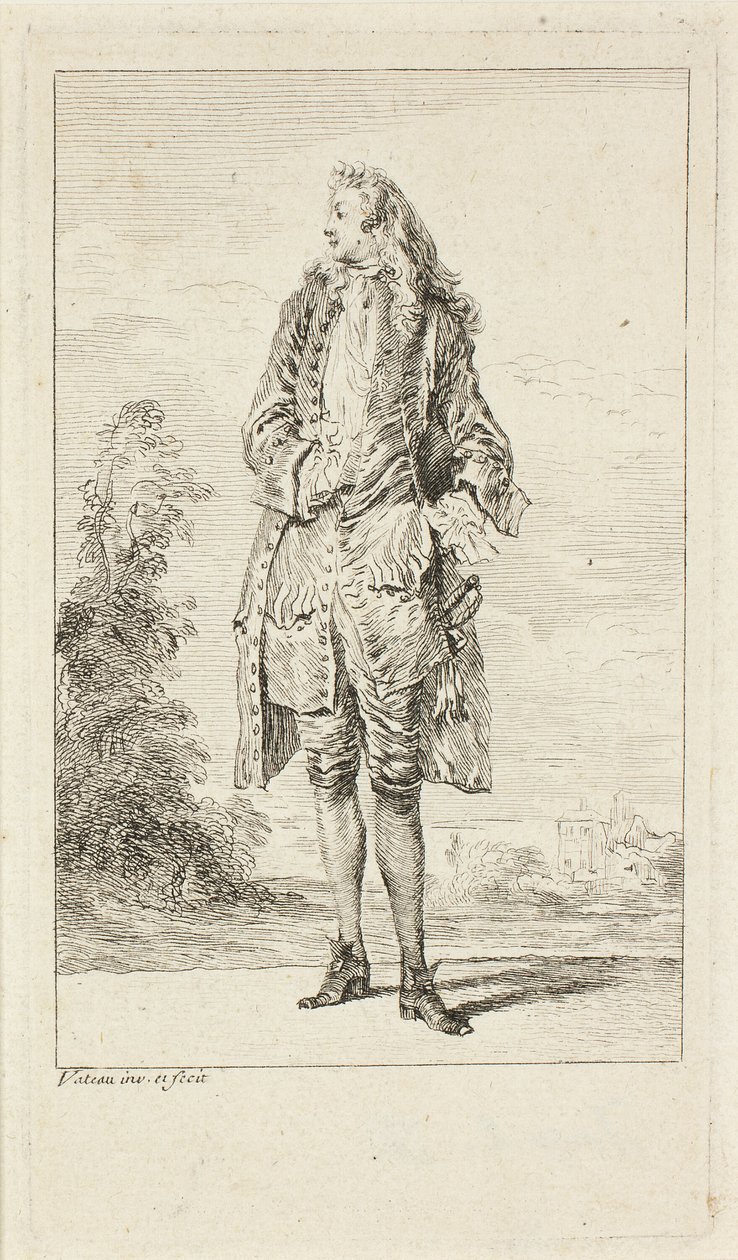 Modische Figuren von Jean Antoine Watteau