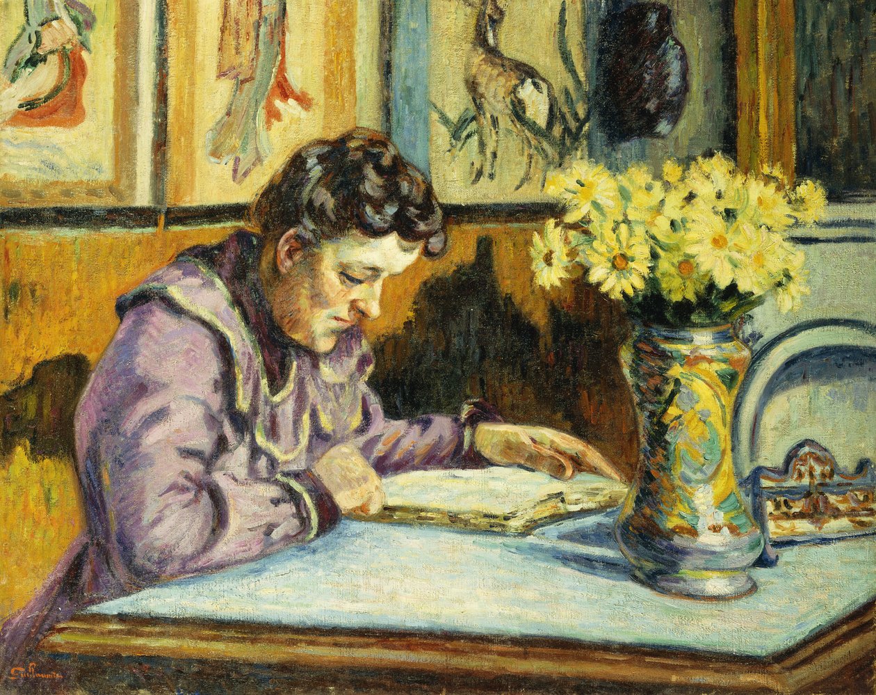 Lesende Frau; Femme Lisant, ca. 1895 von Jean Baptiste Armand Guillaumin