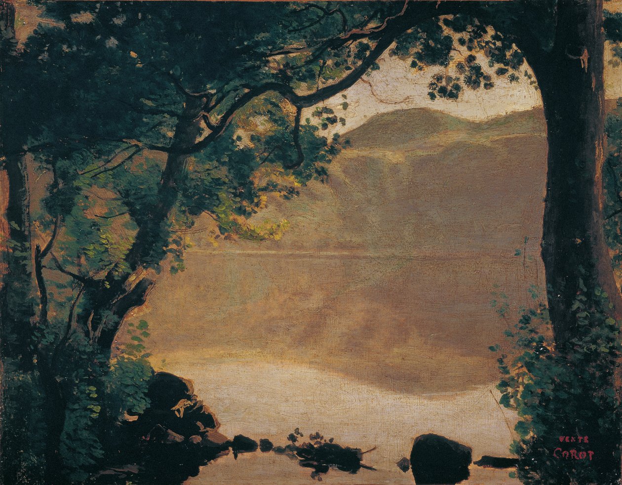 Der Nemisee von Jean Baptiste Camille Corot