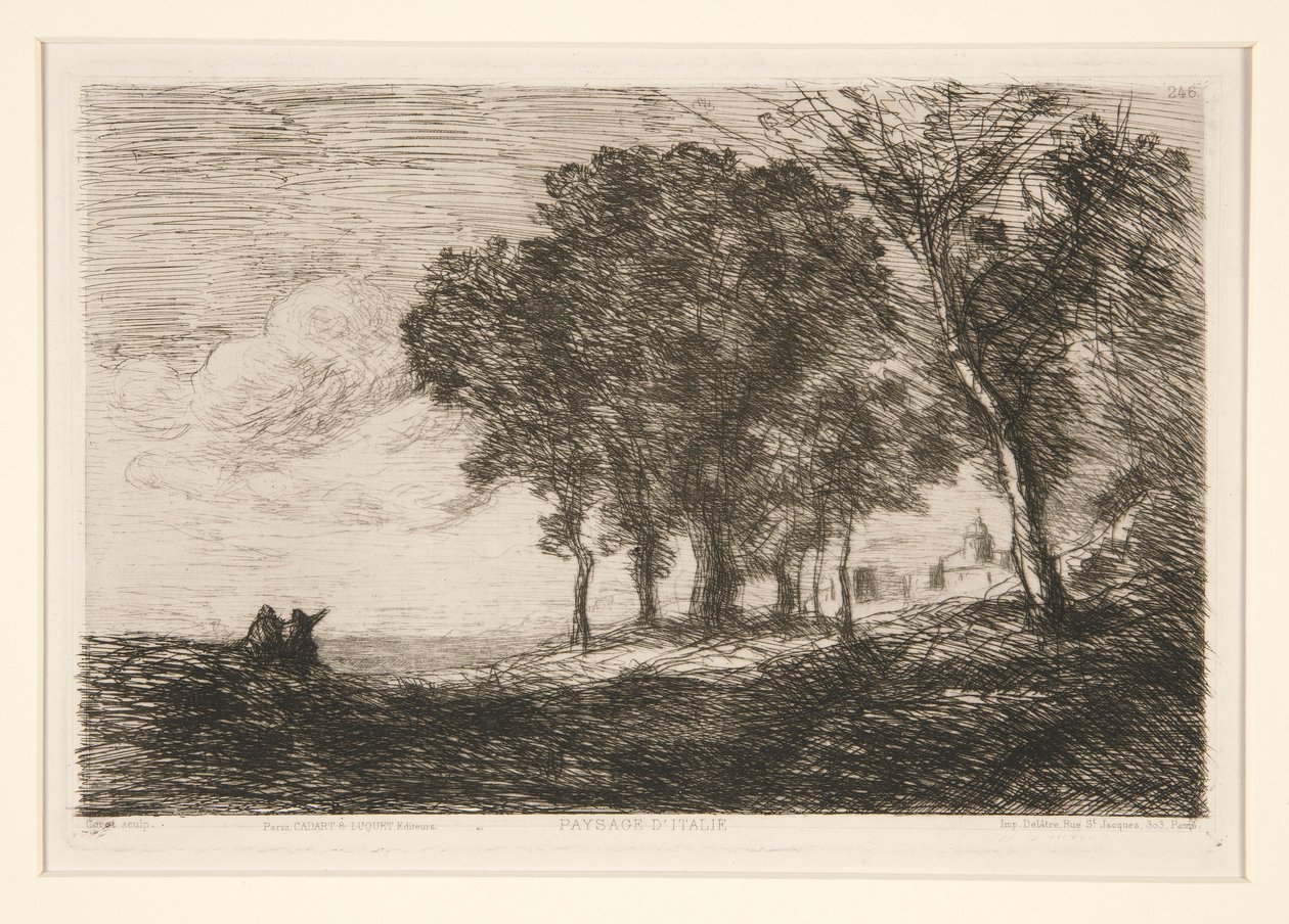 Landschaft von von Jean Baptiste Camille Corot