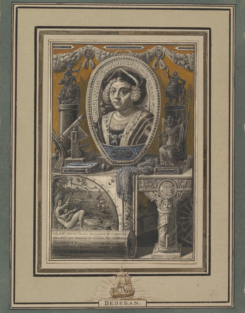 Christoph Kolumbus von Jean Baptiste Dedeban