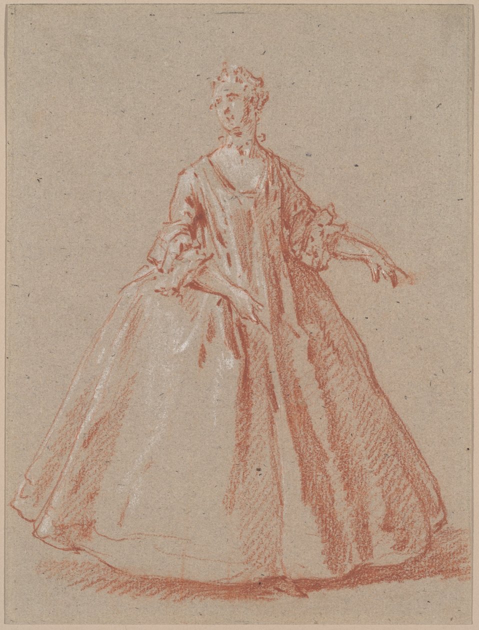 Stehende Frau von Jean Baptiste Oudry