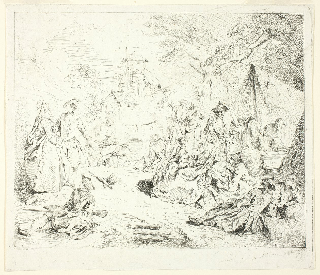 Rast der Soldaten von Jean Baptiste Pater