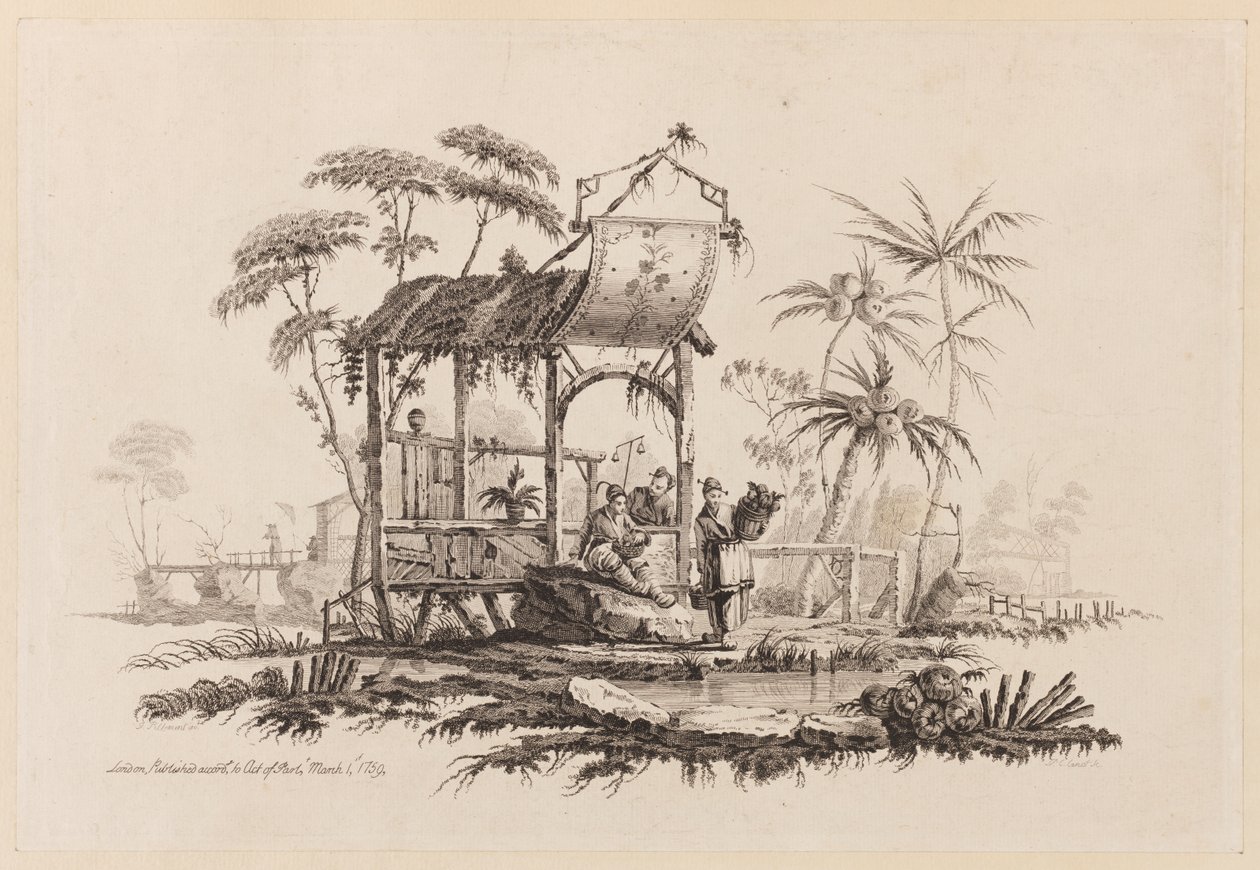 Figuren unter einer Struktur von Jean Baptiste Pillement