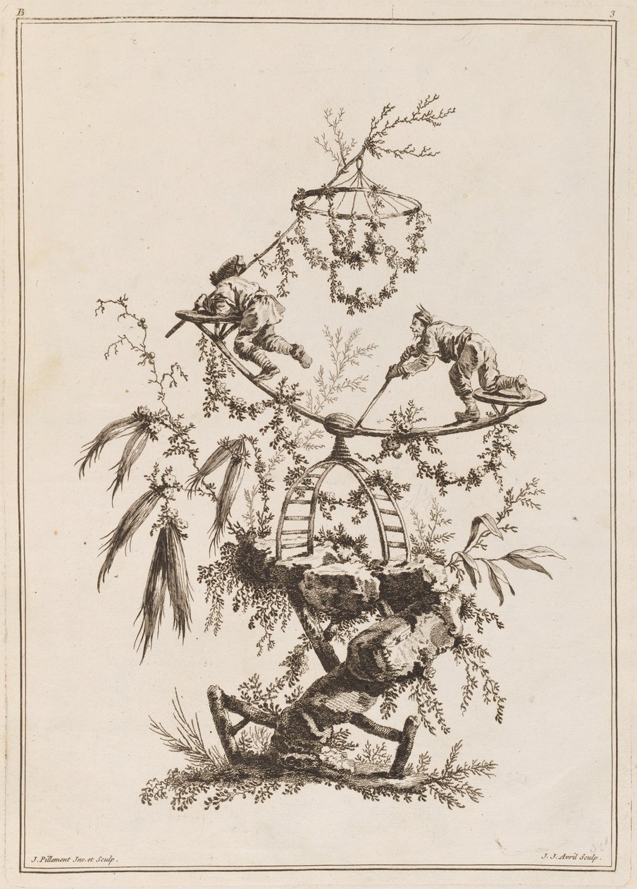 Tafel 3, "Cahier de Blançoire Chinoises" von Jean Baptiste Pillement