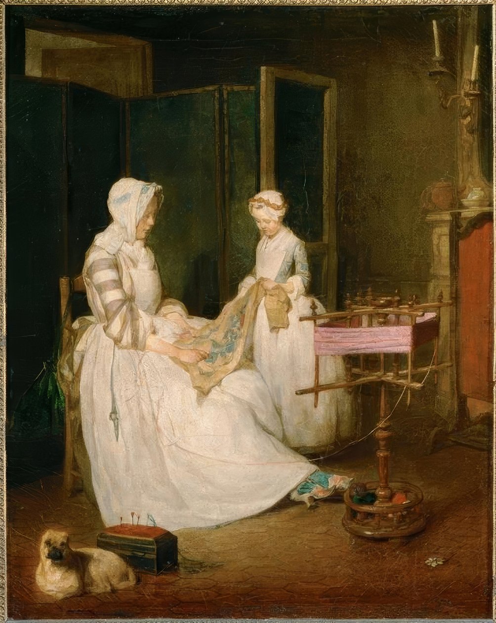 Die fleißige Mutter von Jean Baptiste Simeon Chardin