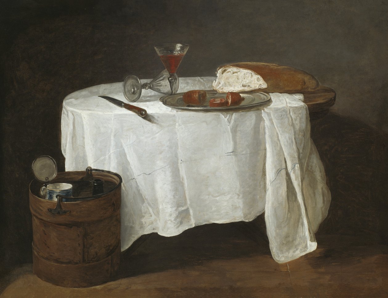 Das weiße Tischtuch, 1731-32 von Jean Baptiste Simeon Chardin