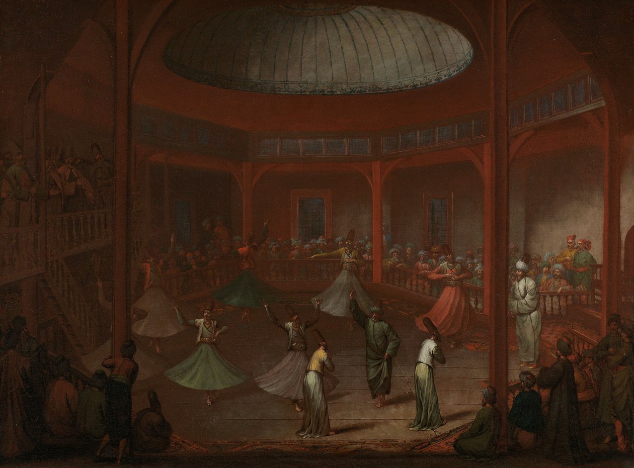 Wirbelnde Derwische, ca. 1730 von Jean Baptiste Vanmour