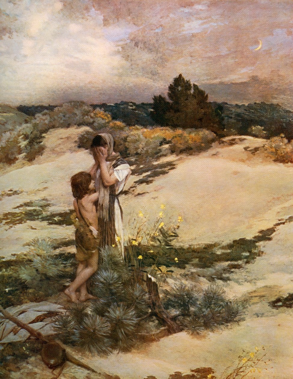 Hagar und Ismael, 1880, 1912 von Jean Charles Cazin