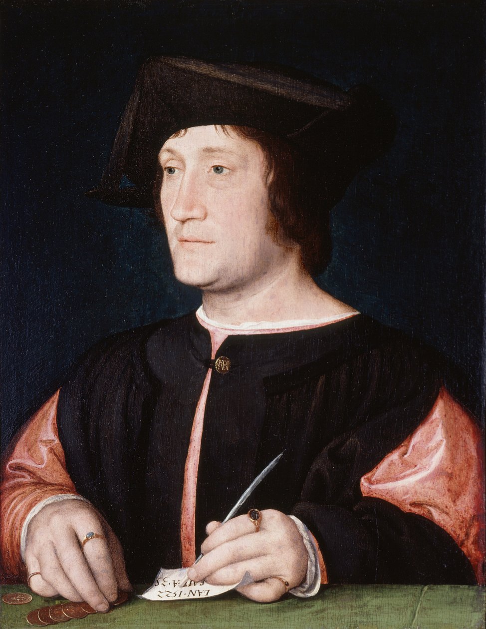 Porträt eines Bankiers von Jean Clouet
