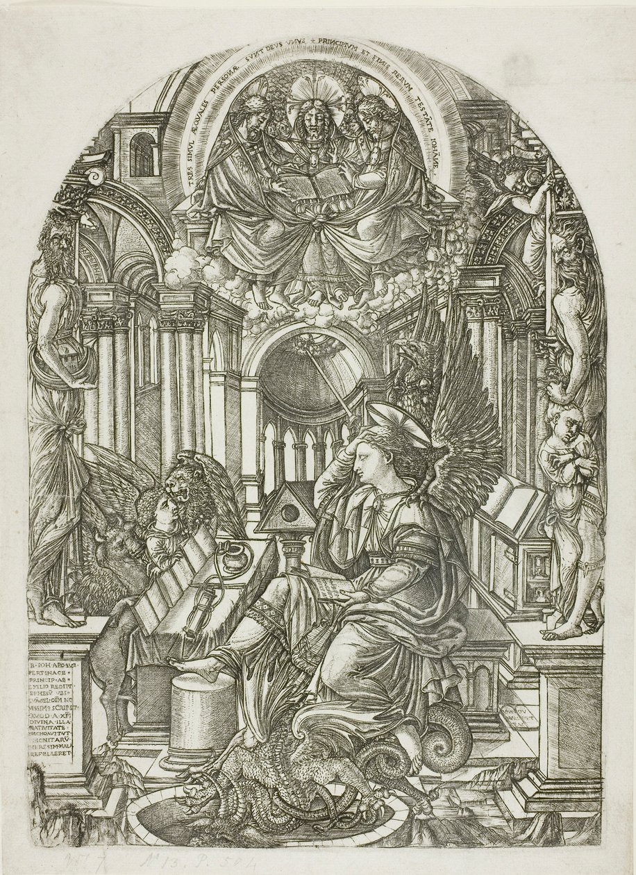 St. Johannes auf der Insel Patmos von Jean Duvet