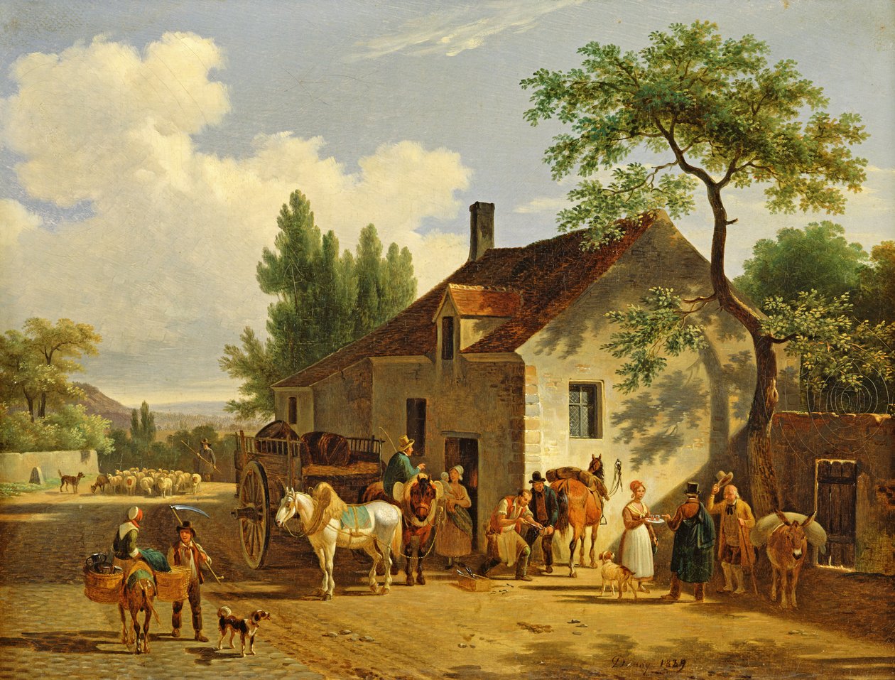 Ansicht eines Dorfes, 1839 von Jean Francois Demay