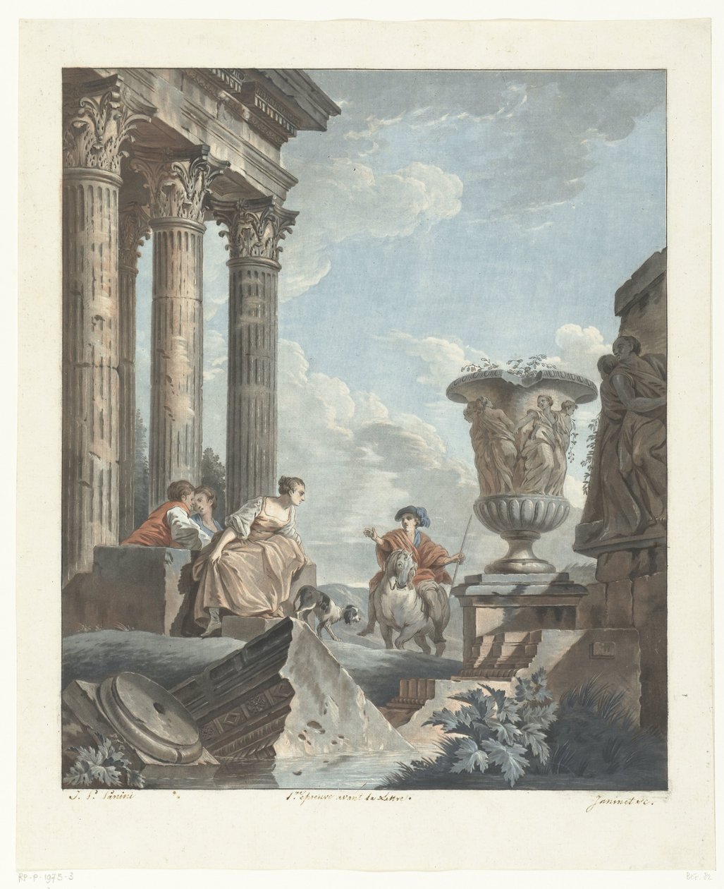 Antike Ruinen von Jean Francois Janinet