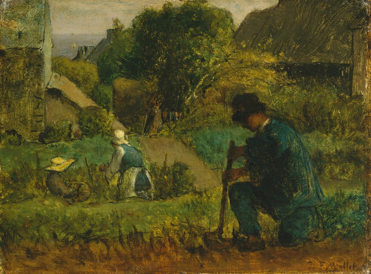 Gartenszene, 1854 von Jean Francois Millet