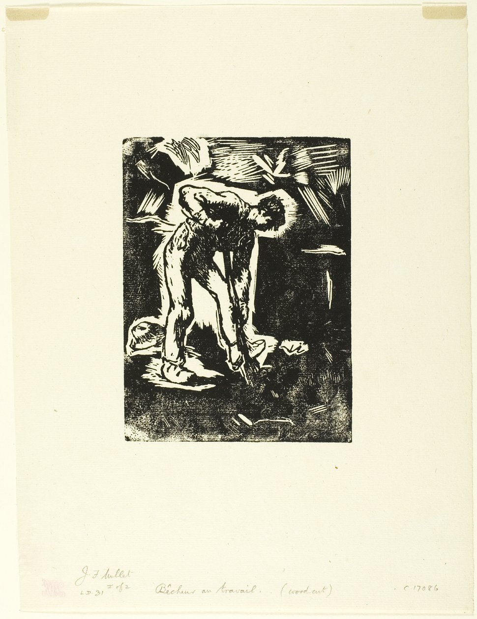 Bauer beim Graben von Jean Francois Millet