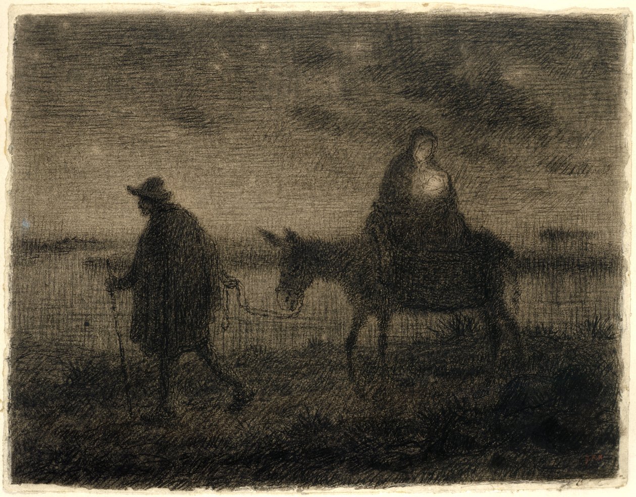 Die Flucht nach Ägypten, ca. 1864 von Jean Francois Millet