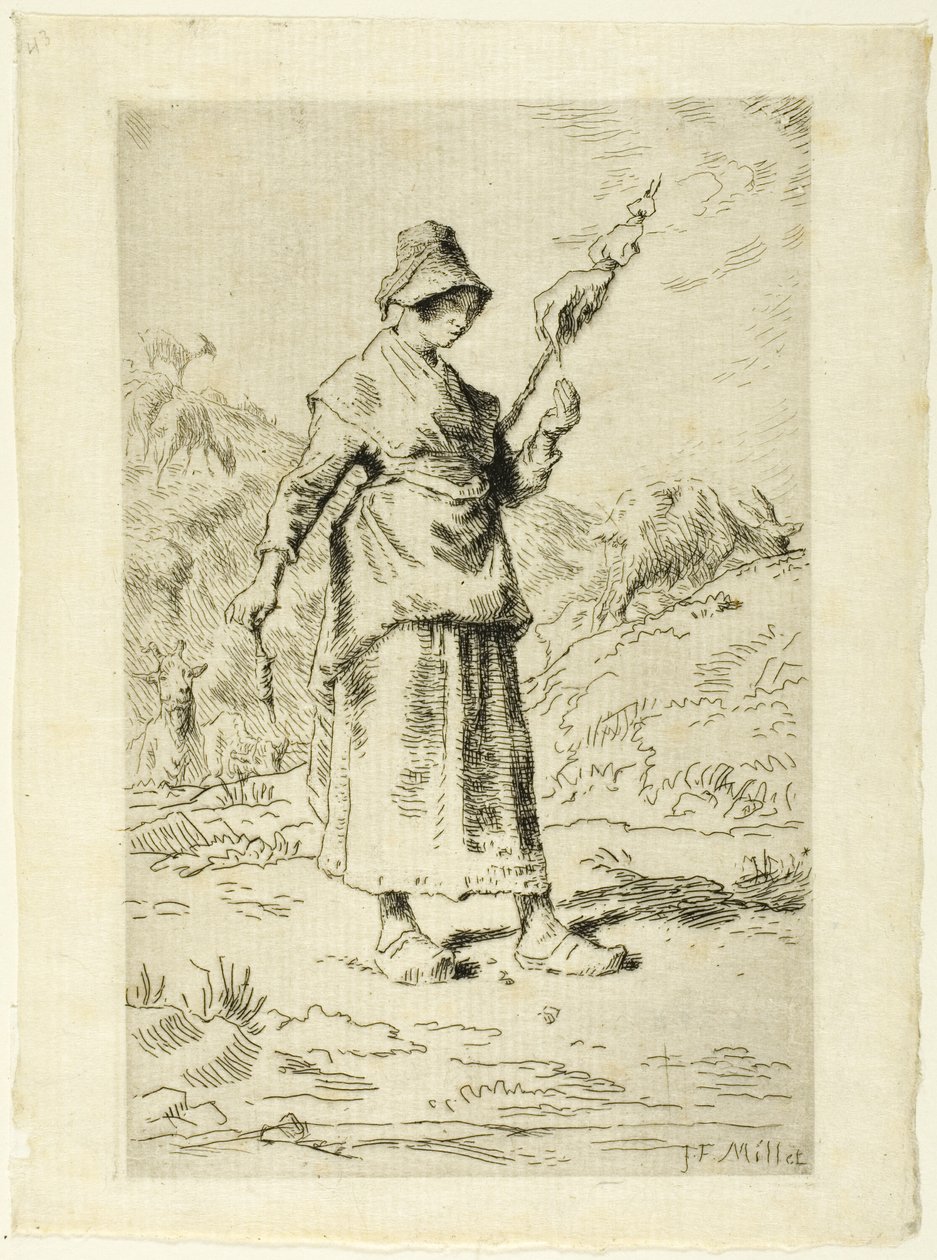 Die Spinnerin von Jean Francois Millet