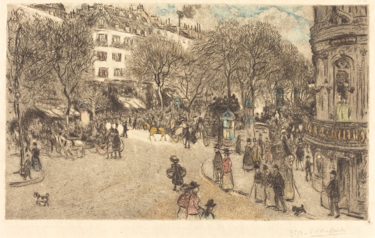 Der Boulevard des Italiens von Jean Francois Raffaelli