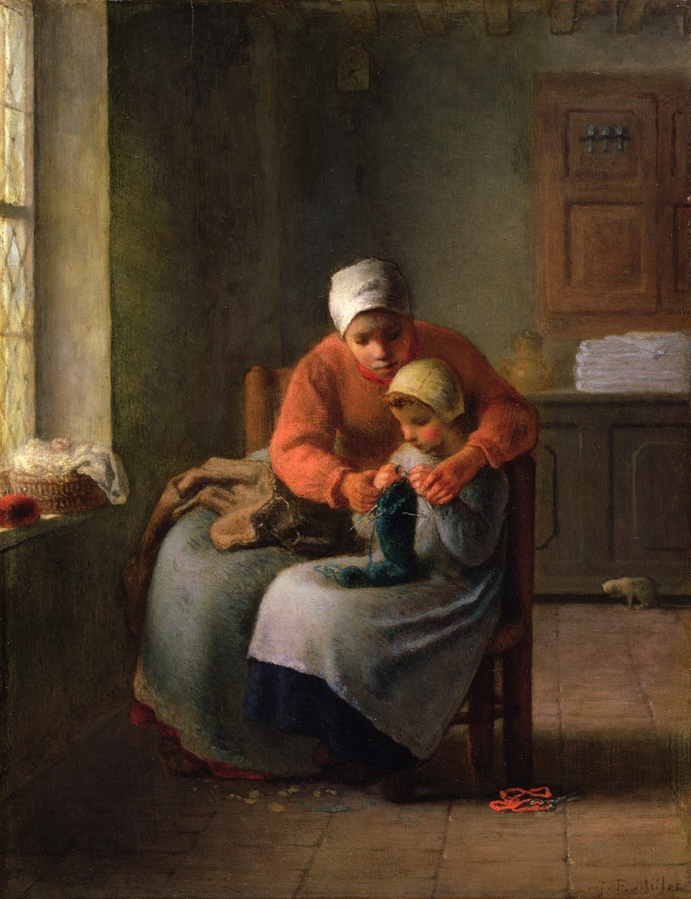 Die Strickstunde von Jean Francois Millet