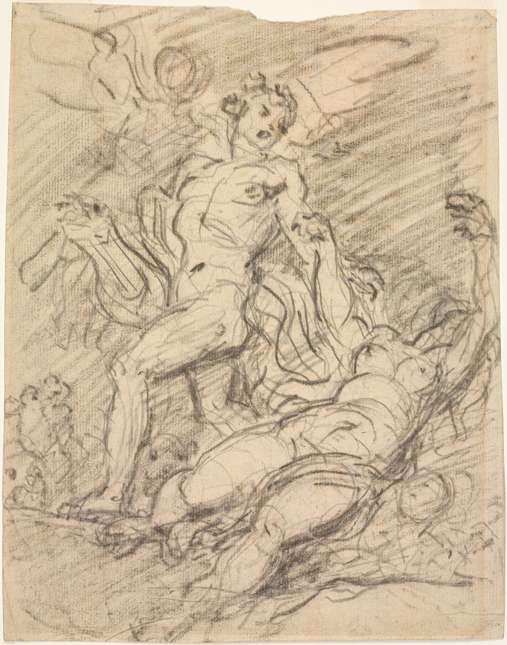 Orpheus und Eurydike (recto) von Jean Honore Fragonard