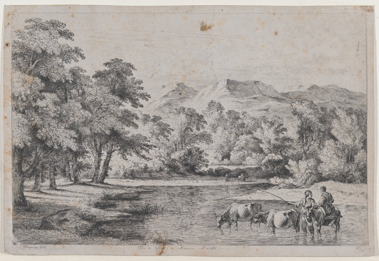 Landschaft nach Fouquières von Jean Jacques de Boissieu