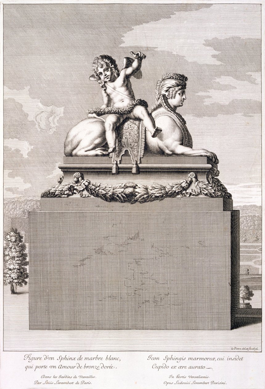 Figur einer Sphinx in Versailles, 1676 von Jean Lepautre