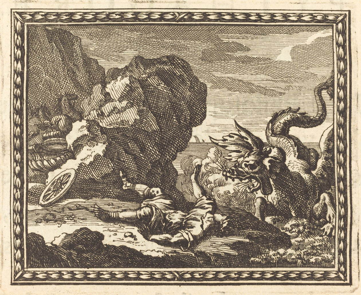 Hippolytus und das Seeungeheuer von Jean Lepautre