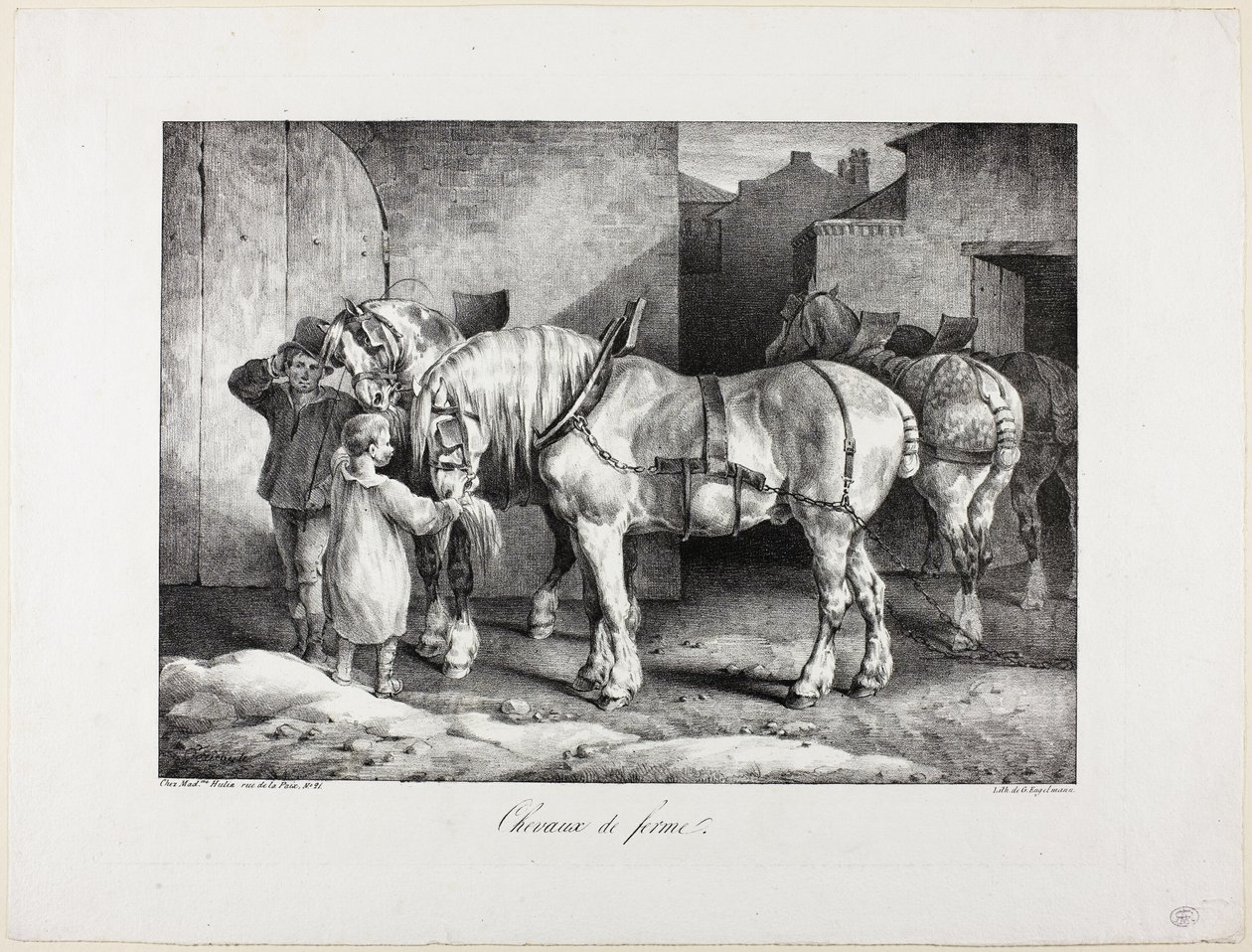 Bauernpferde von Jean Louis André Théodore Géricault