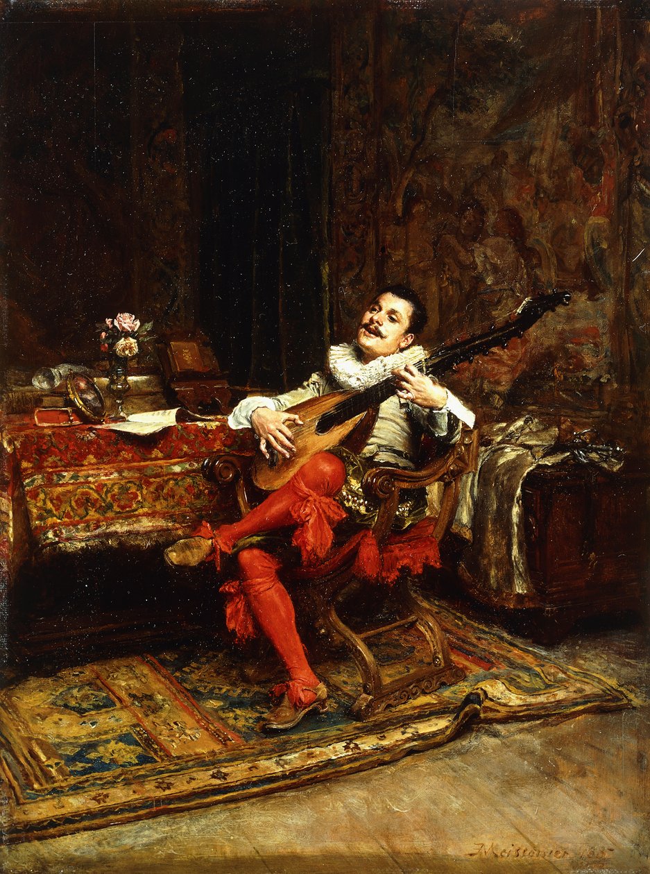 Der Lautenspieler, 1887 von Jean Louis Ernest Meissonier