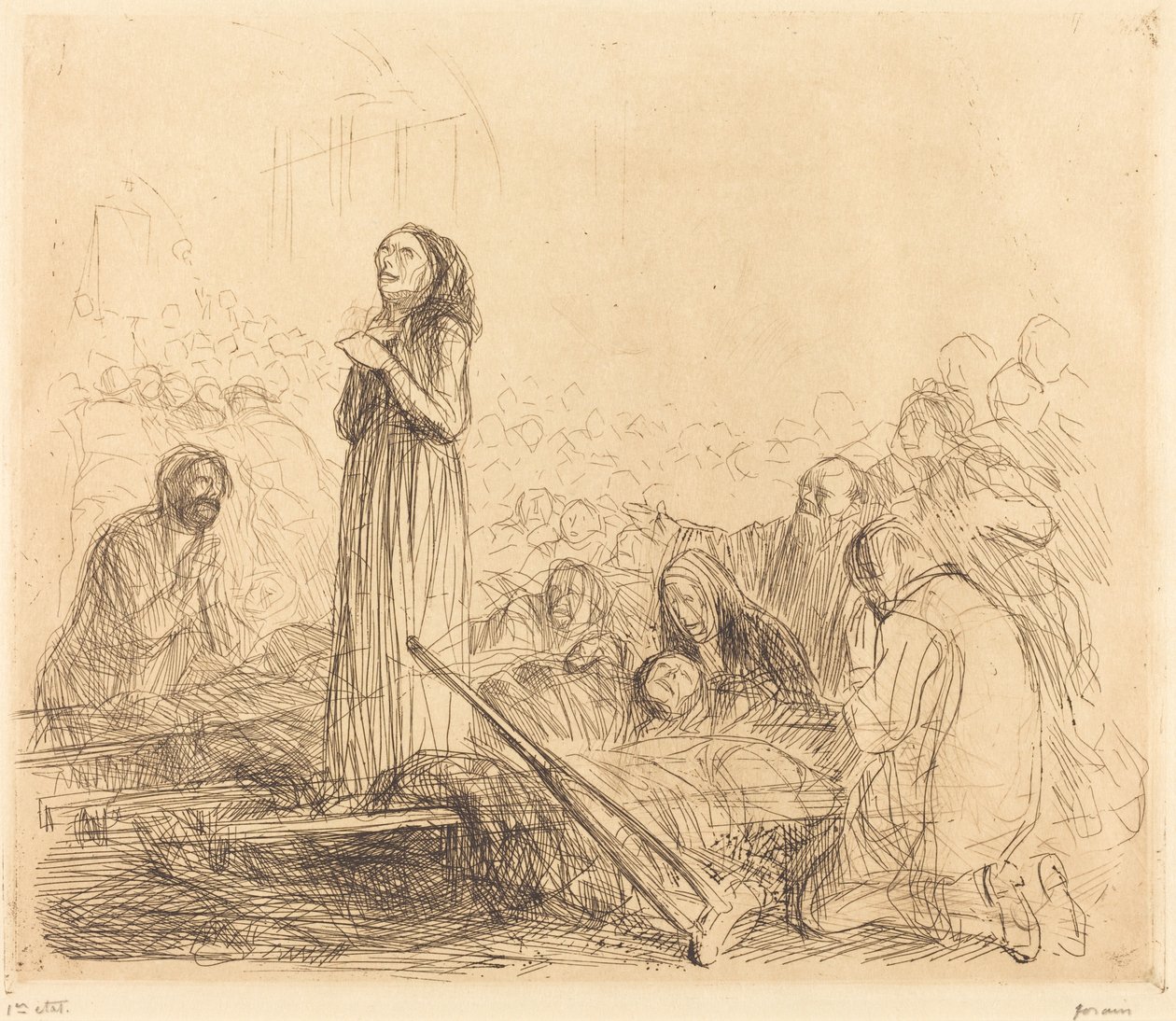 Lourdes, das Wunder (erste Platte) von Jean Louis Forain